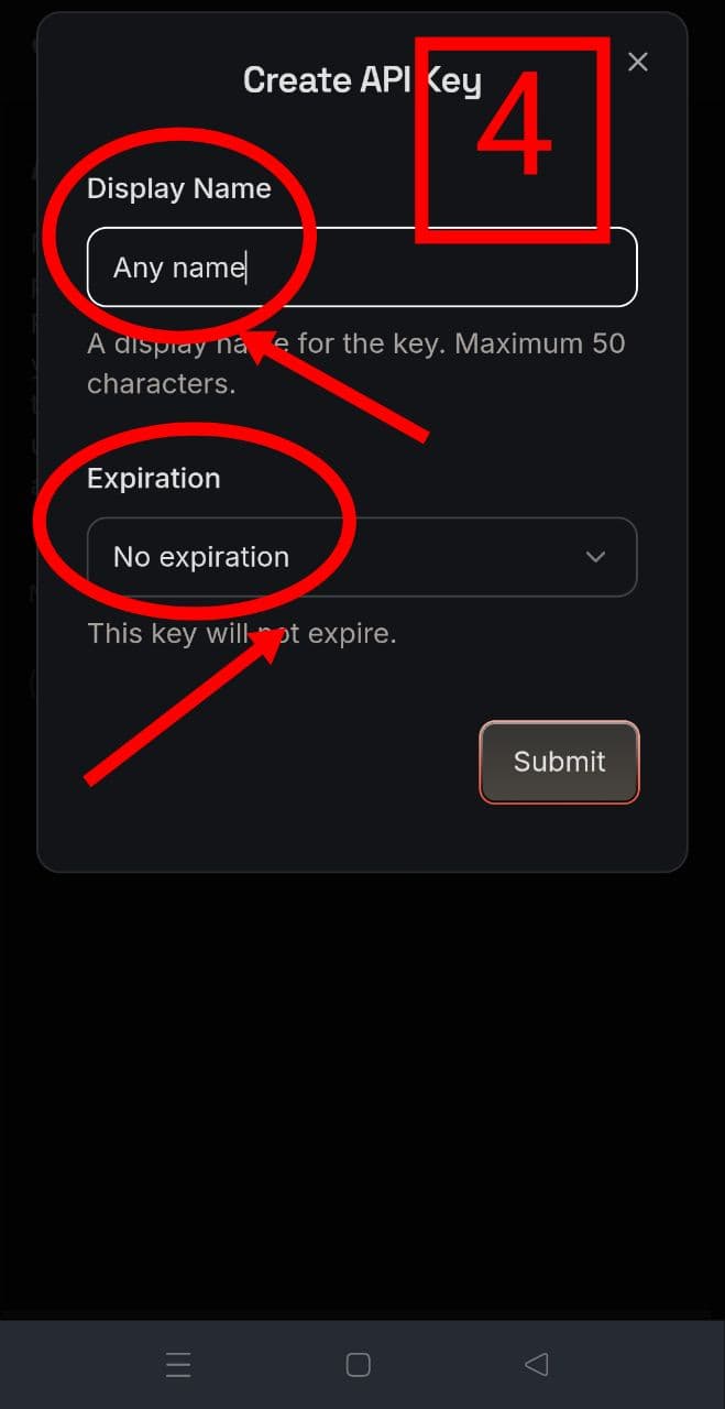 Groq (Free) step 4: Create key in Groq Console